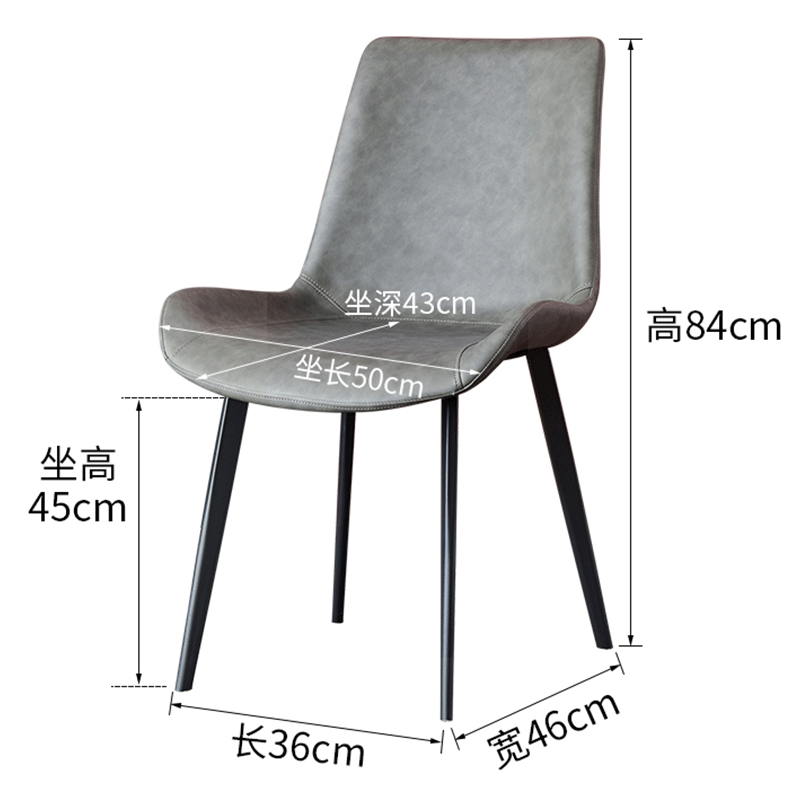 Dining Chair Household Light Luxury Iron Back Chair Modern Minimalist Dining Table and Chair Hotel Stool Factory Wholesale Furniture Chair