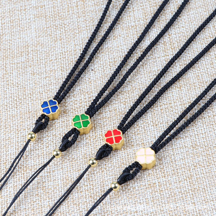 手工编织玉扣平结项链绳diy挂坠翡翠玉器黄金男女款绳子吊坠挂绳