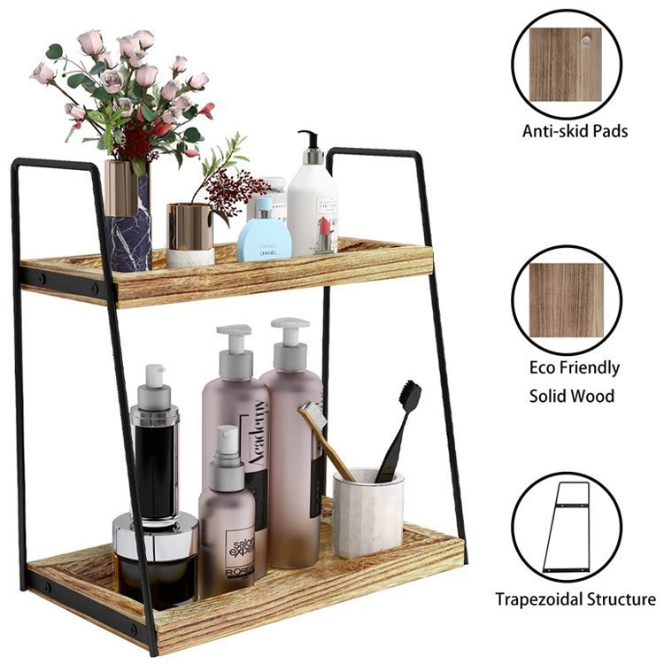 Creative Bathroom Storage Rack Double Layered Storage Rack Organizing Rack Desktop Decoration Desktop Storage Rack Kitchen Storage Rack