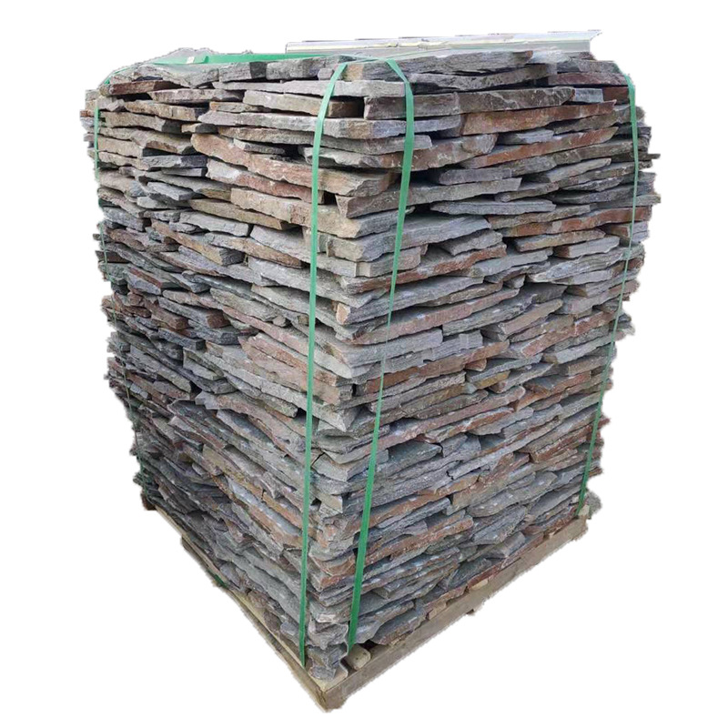 乱石板文化石碎拼石材天然铺地石黄色板岩踏步石青石板黄木纹片石