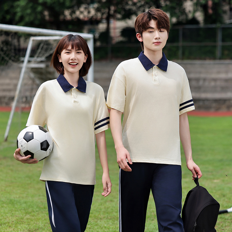 校服初中生夏季套装青春活力运动服短袖长裤高中生班服学院风