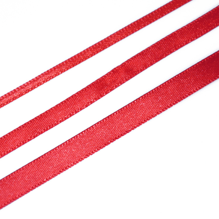 1cm宽红色丝带细缎带绸彩带织带酒瓶礼品包装蝴蝶结蛋糕大卷包装