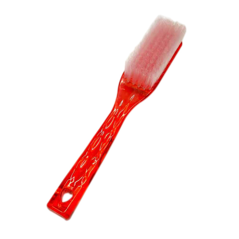 新款塑料透明水晶鞋刷子 大号洗鞋刷长柄清洁刷 洗衣刷彩色毛刷