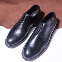 新款英伦风漆皮商务休闲皮鞋男士潮流韩版德比鞋耐磨厚底