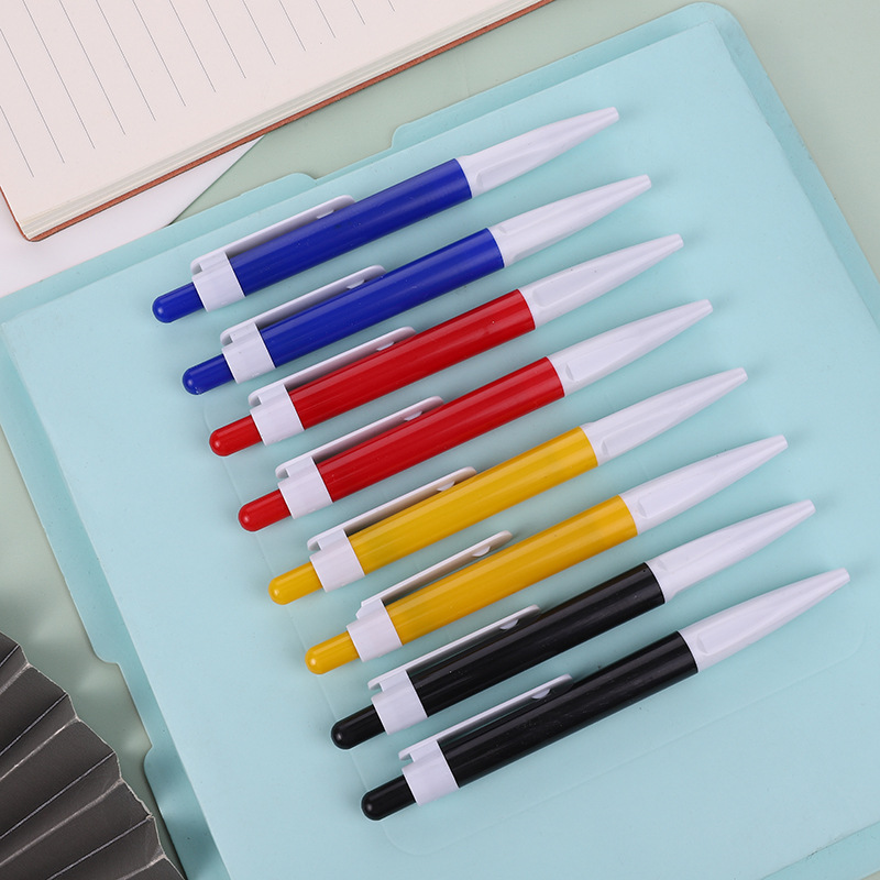 Factory Direct Sales Personalized Logo Advertising Marker Four-Color Office Signature Pen Export Press Type Ballpoint Pen Wholesale