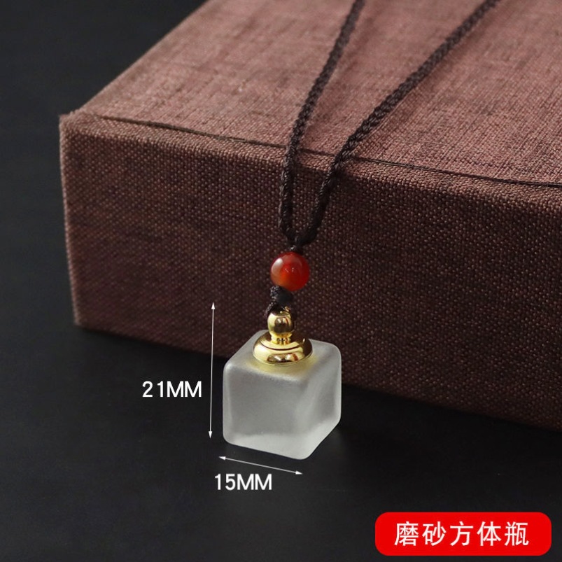 装朱砂的空心小瓶空心磨砂吊坠可打开装东西随身藏式胎发瓶挂坠