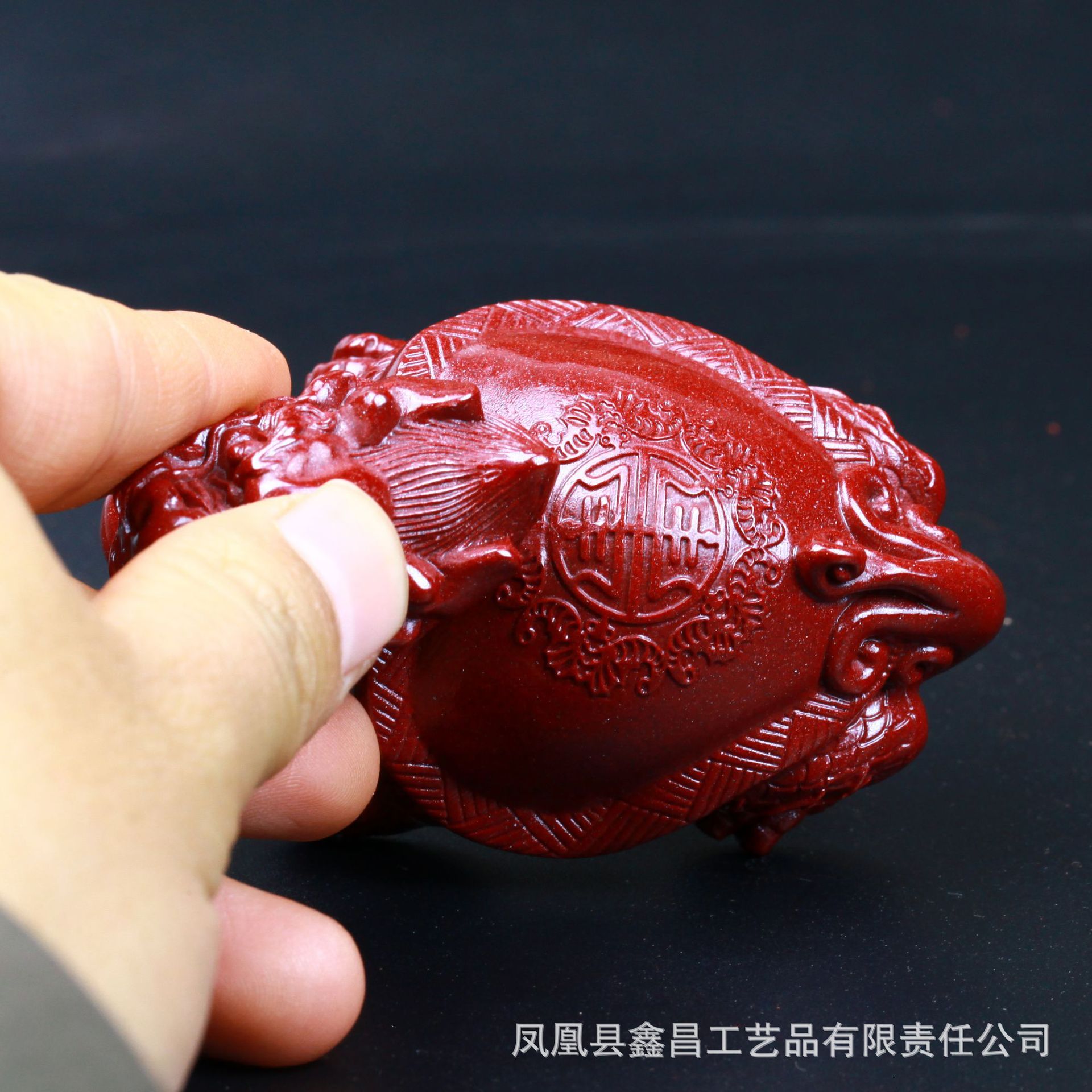 原矿朱砂龙龟摆件紫金砂麒麟车载摆饰居家办公室装饰开业礼品批发