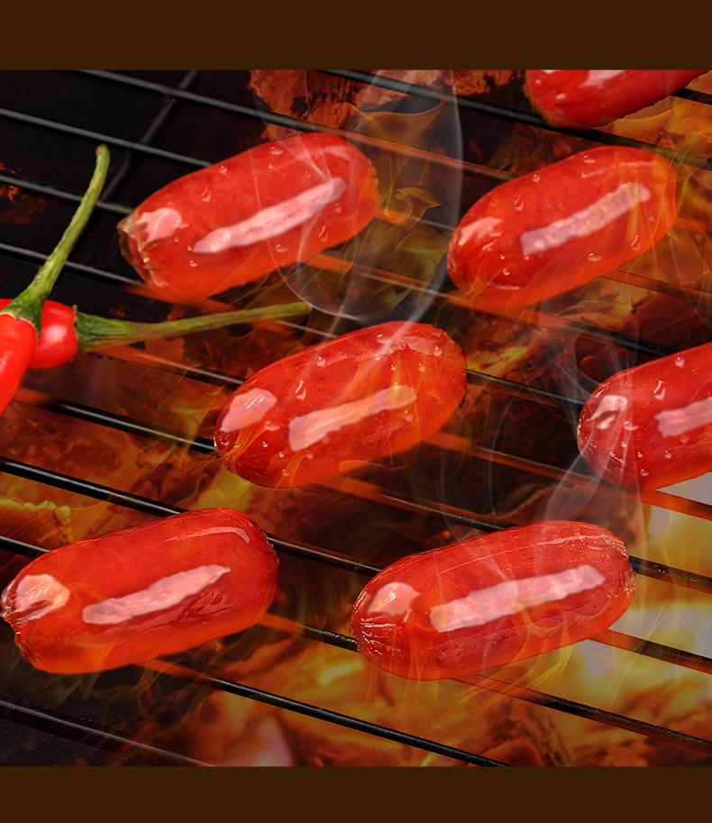 百草味肉香小烤肠烟熏味60g 箱规56 火腿肠迷你小香肠肉枣 批发