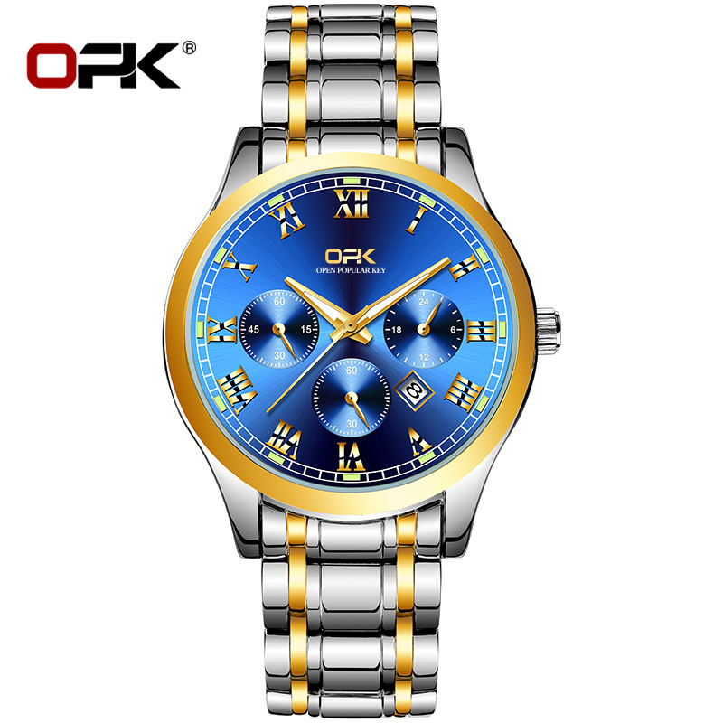 Opk Brand Watch Factory Wholesale One Piece Dropshipping Cross-Border Hot Selling Luminous Quartz Watch Men's Watch Men's Watch