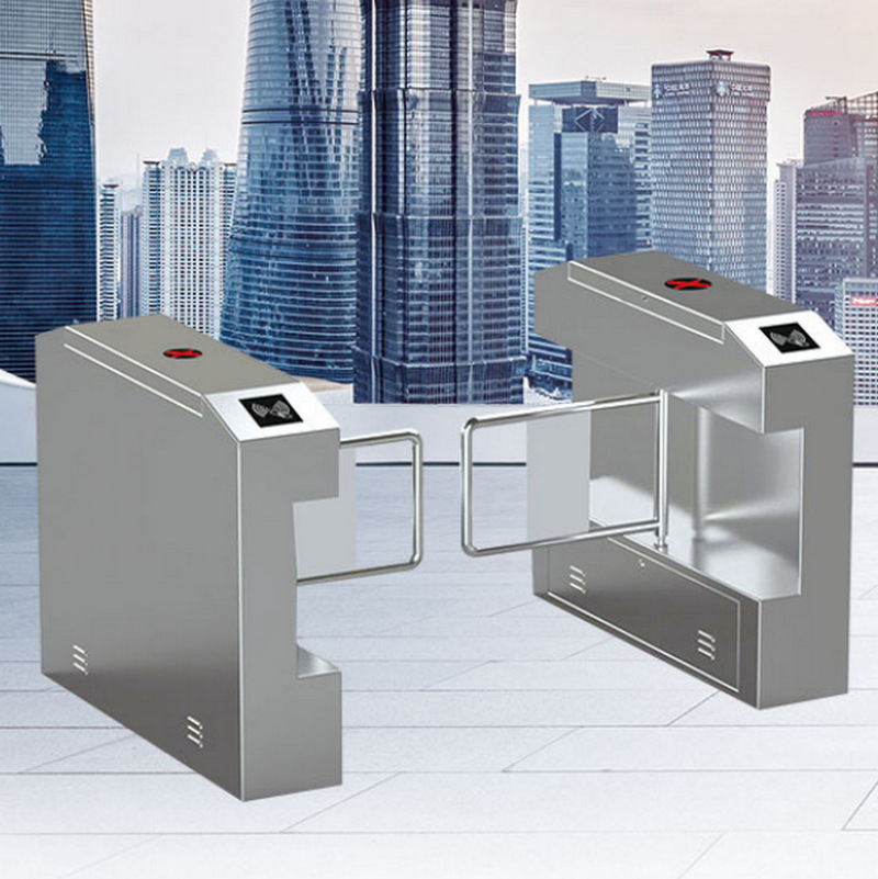 学校出入口斜面摆闸小区工地不锈钢圆弧摆闸人行通道门禁系统