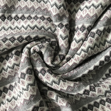 莫兰迪色粗针毛线圆机针织提花面料服装鞋帽面料布料批发