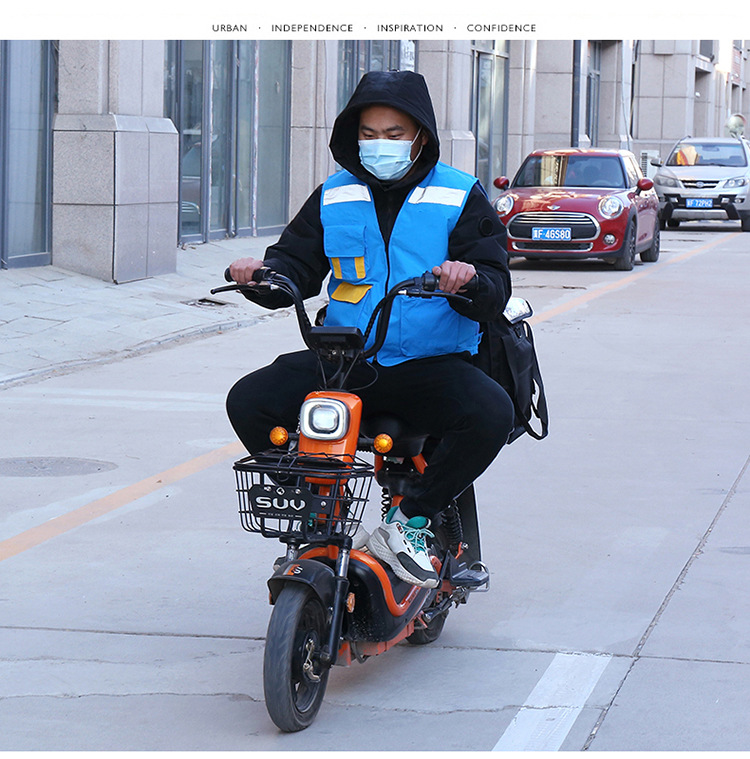 闪送马甲代驾反光马甲多口袋夜间防护运动背心外套工作服印字logo