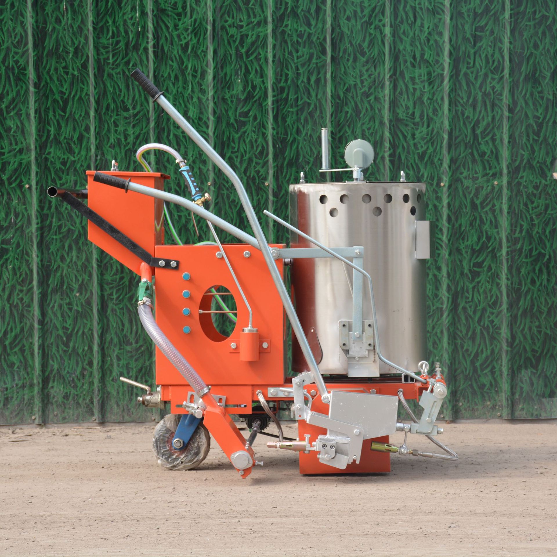 热熔划线机一体机手推马路道路斑马线标线机震荡划线机热熔釜画线