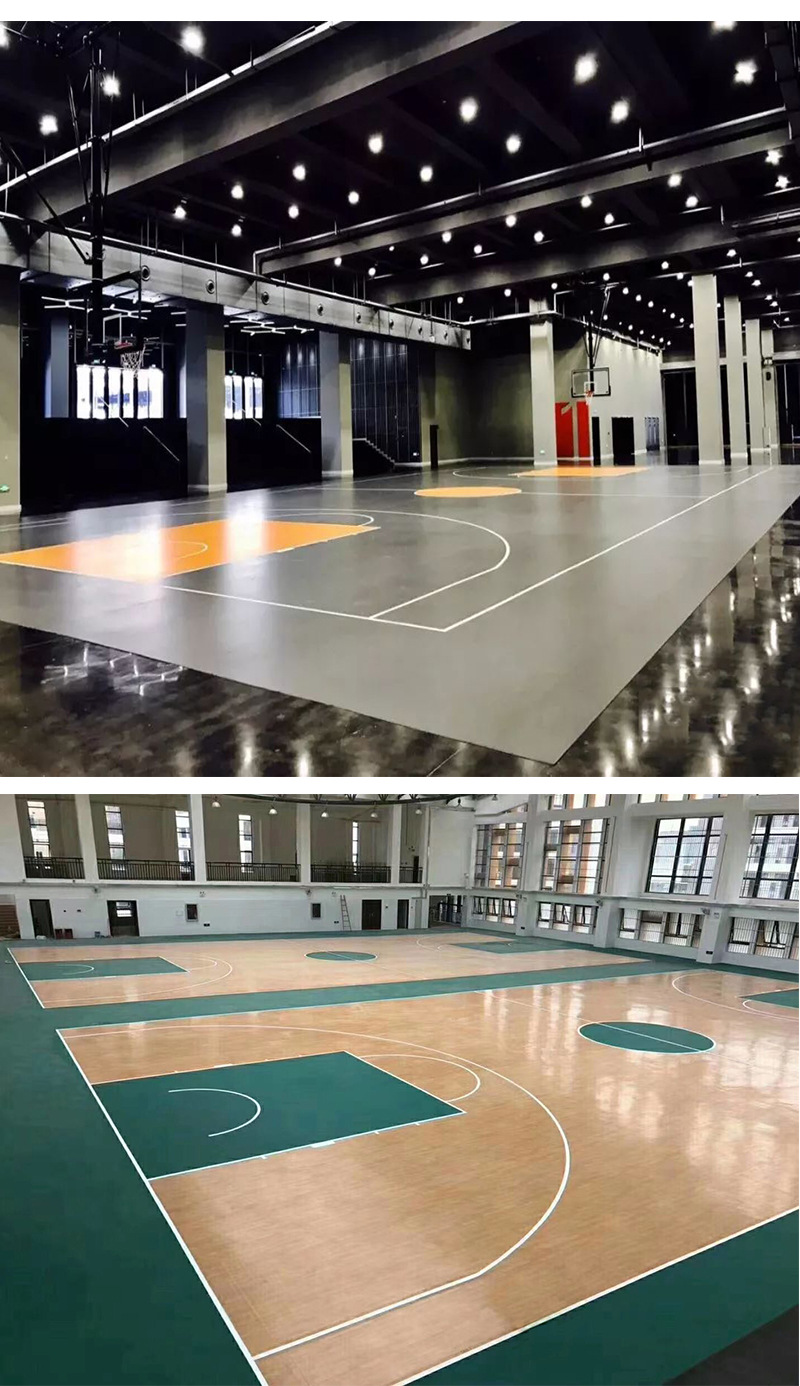 篮球场地胶定 制室内少儿体适能训练场馆专用塑胶地板pvc运动地胶