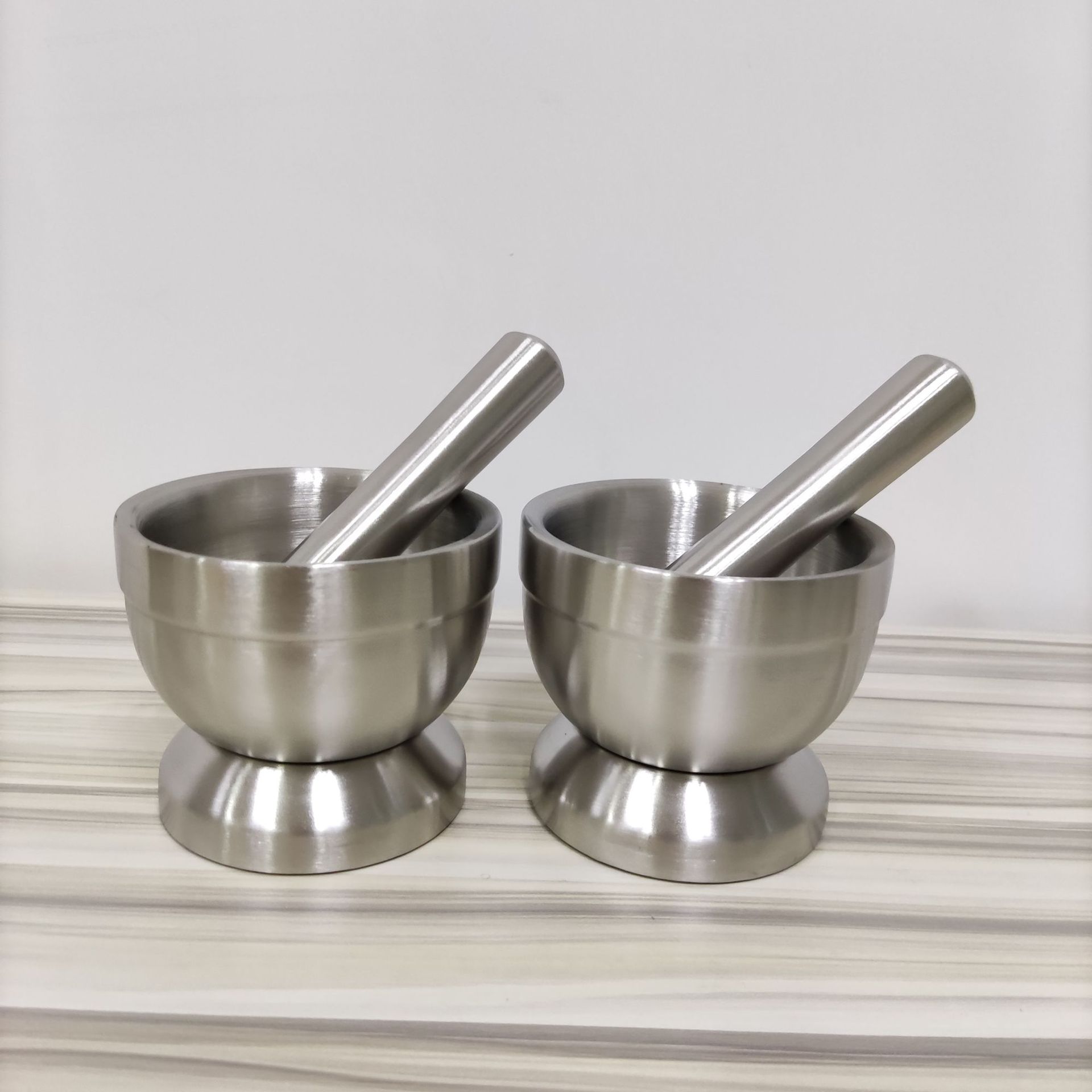 捣蒜器蒜泥罐药碗压碎杵研钵药臼研磨器研磨碗捣蒜器不锈钢磨药器