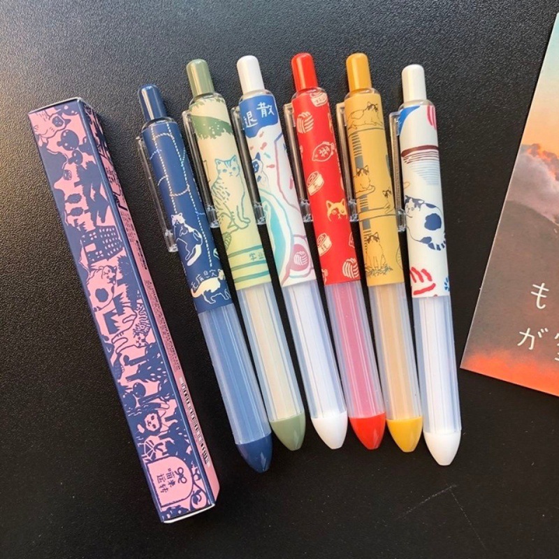 晨光喵屋喵来运转盲盒中性笔3807学生可爱按压式签字笔0.5子