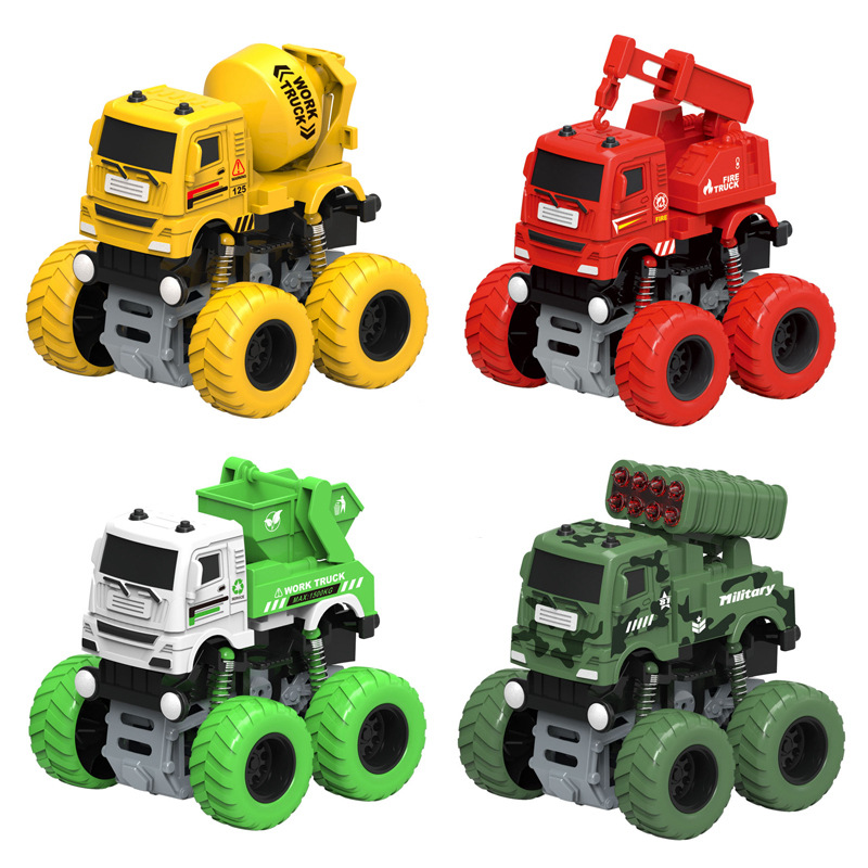 Toy Car Children's Toy Wholesale Factory Stall Supplies for Stall and Night Market Boy Inertia Four-Wheel Drive off-Road Car