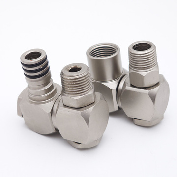 r4大风炮万向气动快速接头快插球阀门防缠绕管转接头360度旋转4分