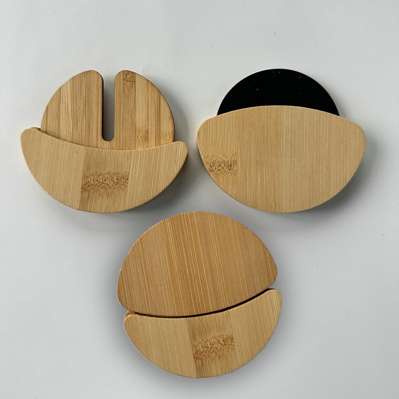 带保护盖不锈钢披萨刀 竹制披萨刀厨带盖子 西厨美式介饼刀薄饼