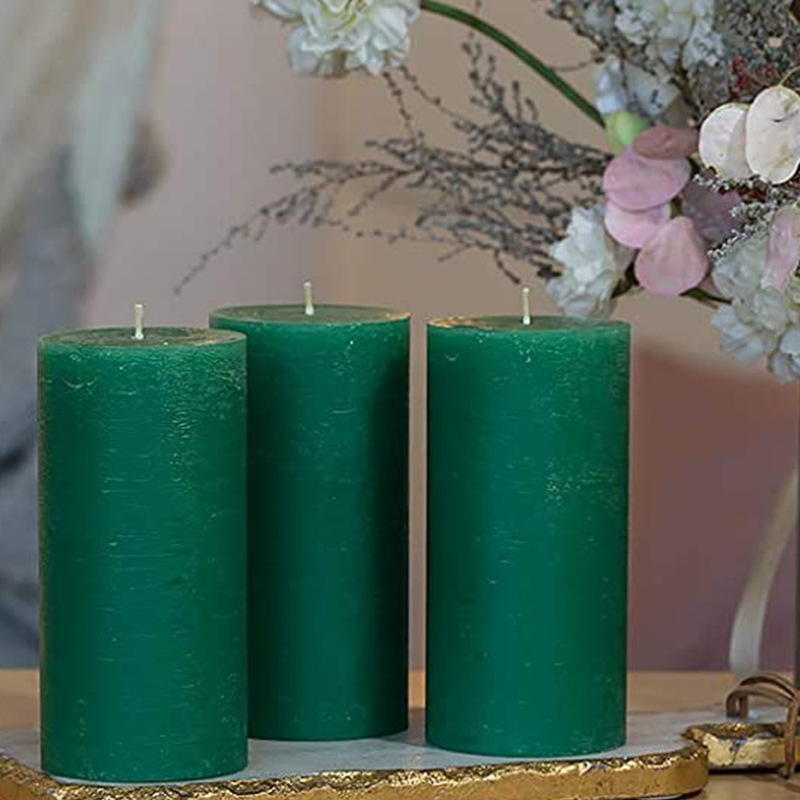 厂家批发绿色圆柱形蜡烛生日蜡烛酒店婚庆喜庆蜡烛装饰蜡烛大蜡烛