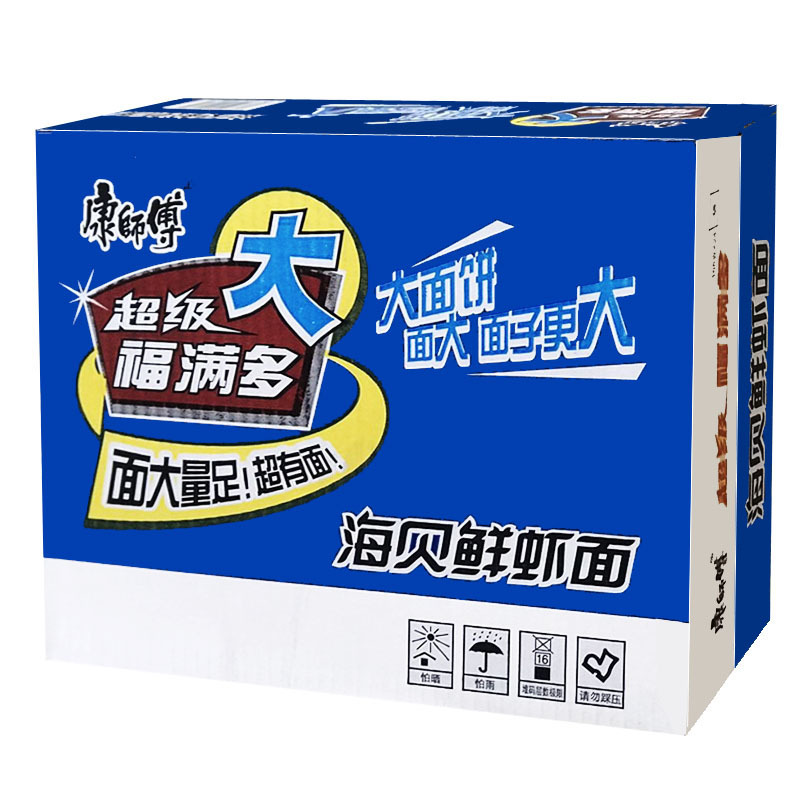 康师傅方便面福满多海贝鲜虾面108g24包袋装泡面整箱速食包邮