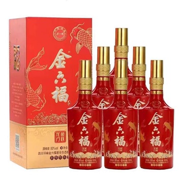 金六福白酒 52度 婚宴用酒整箱批发 鱼跃龙门纯粮食礼盒装-阿里巴巴