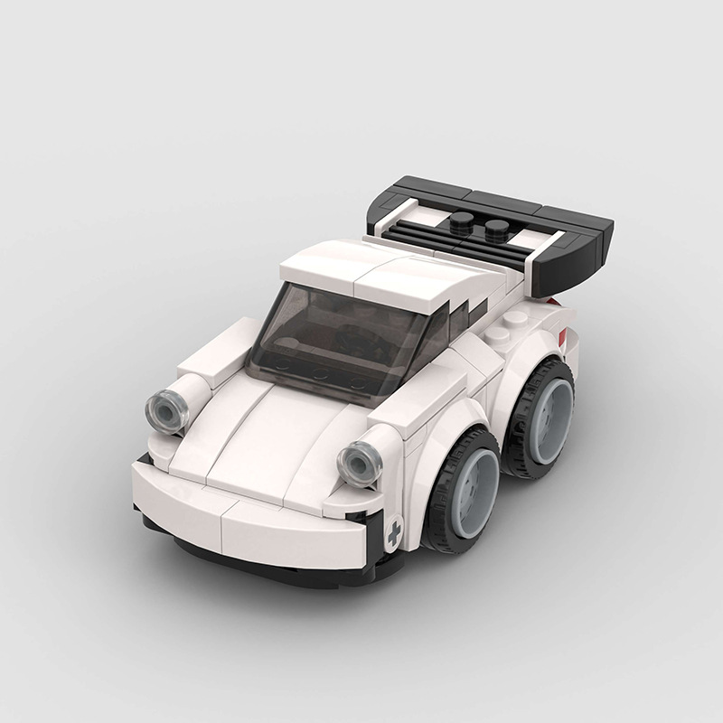 moc积木兼容乐高speed系列6格保时捷911赛车拼搭男孩跨境批发