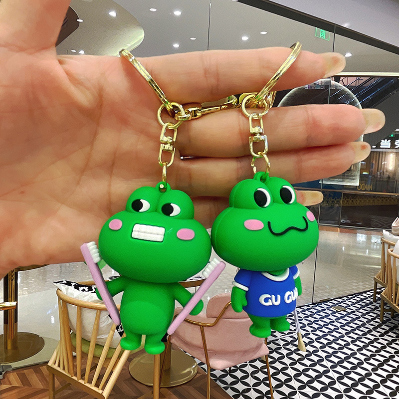 Original Keychain Gift Car Small Pendant Epoxy Cartoon Animation Decoration Doll Key Ring Pendants Wholesale