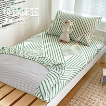 学生宿舍专用床笠纯棉全棉床罩单件90x190单人床床单三件套床垫套