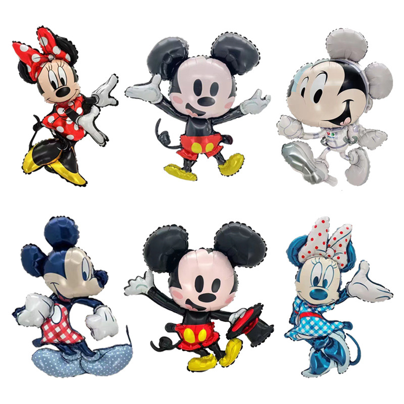 正版授权dsn米奇米妮气球宇航员魔术师造型生日卡通米老鼠铝箔球