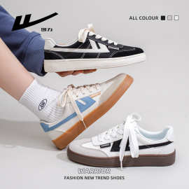 回力百搭轻便平底鞋美式复古橡胶底德训鞋男女同款通勤简约情侣鞋