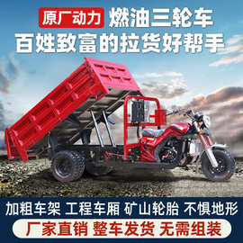 货运三轮摩托车燃汽油自卸载重王隆鑫宗申农用五轮摩托三轮车