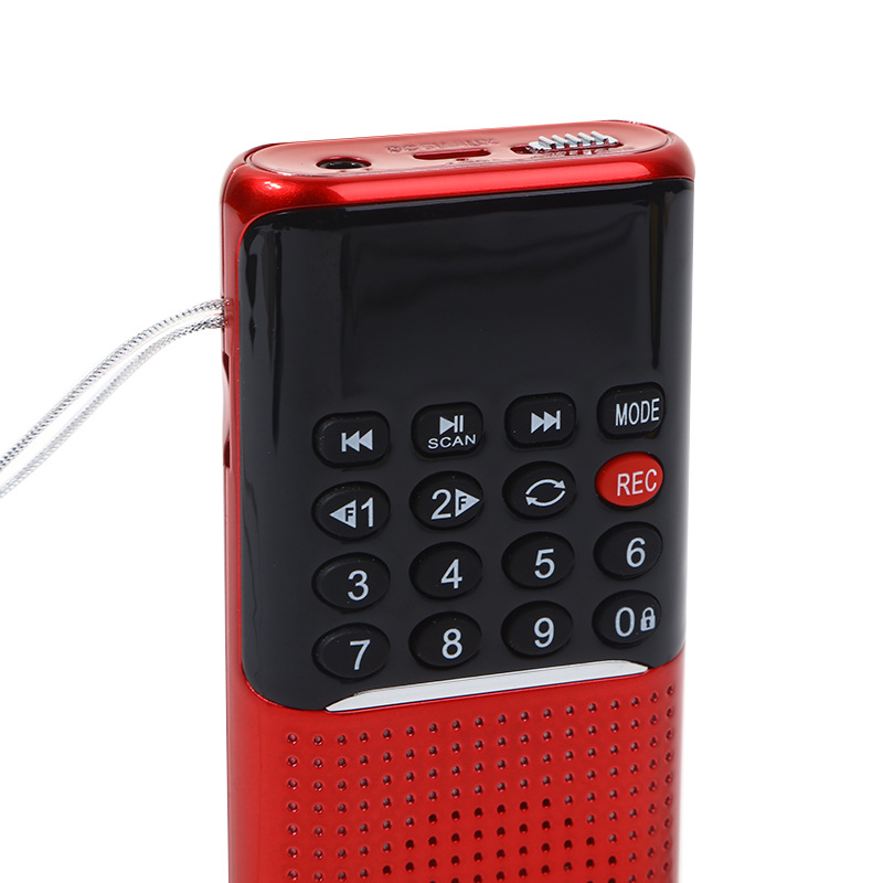Push-Button Retro Red Old-Fashioned Radio Small Portable Middle-Aged Large Volume Speaker USB Charging Built-in Speaker