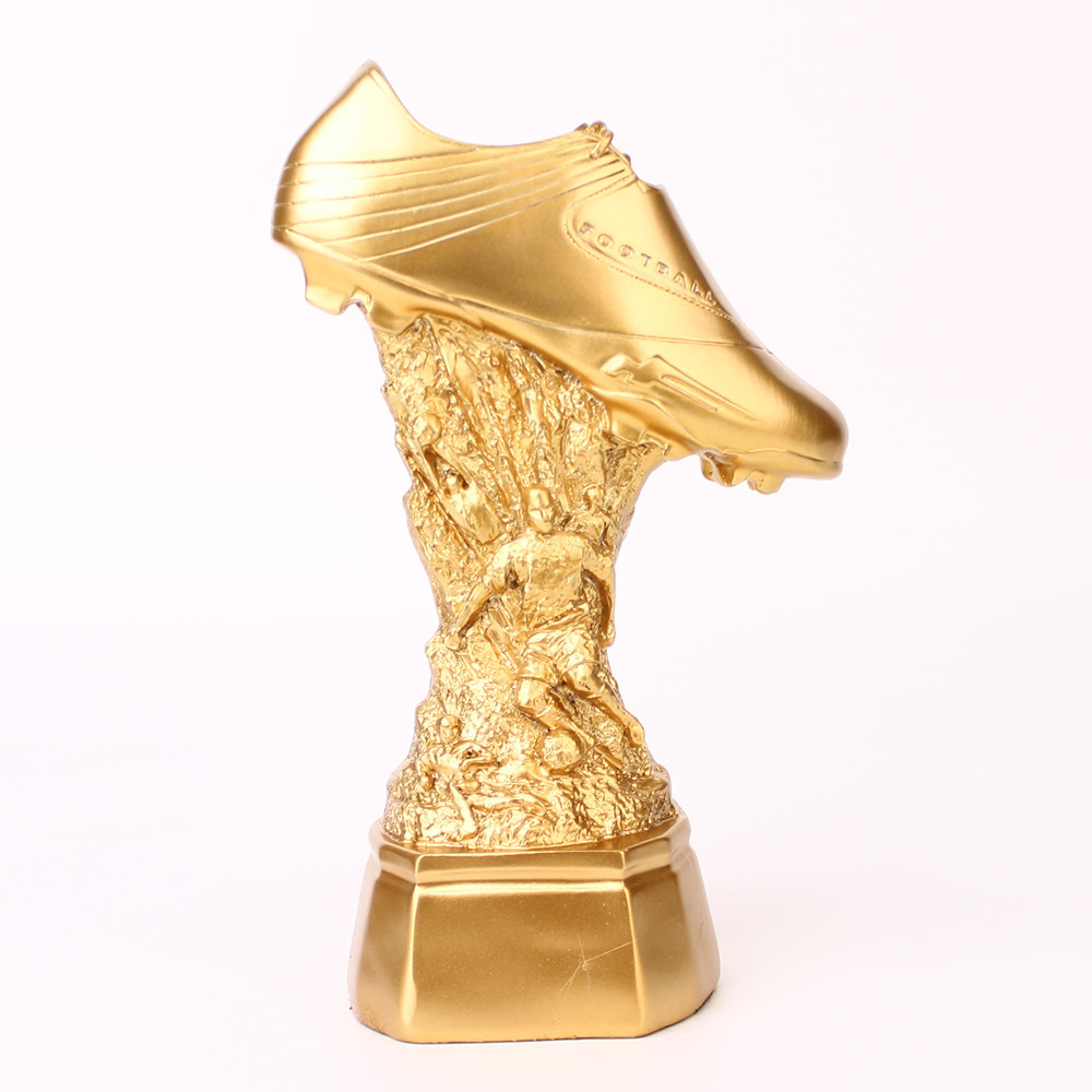 跨境摆件欧州杯树脂工艺品运动金球鞋奖杯创意礼品工艺品厂家批发