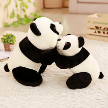 趴款熊猫公仔趴姿歪头大熊猫毛绒玩具趴趴熊抱枕动物园儿童礼物