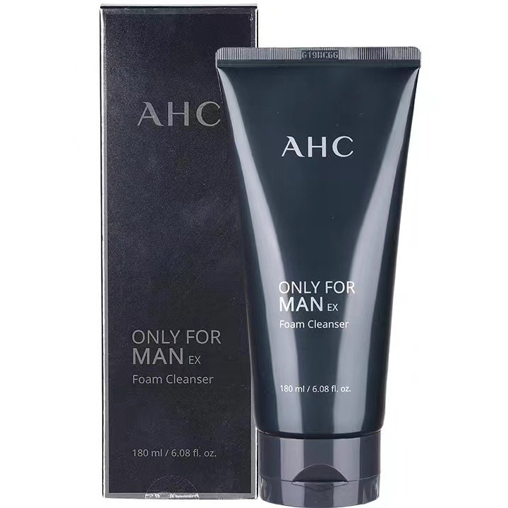 韩国ahc男士专用洗面奶玻尿酸控油补水保湿深层清洁去角质洁面乳