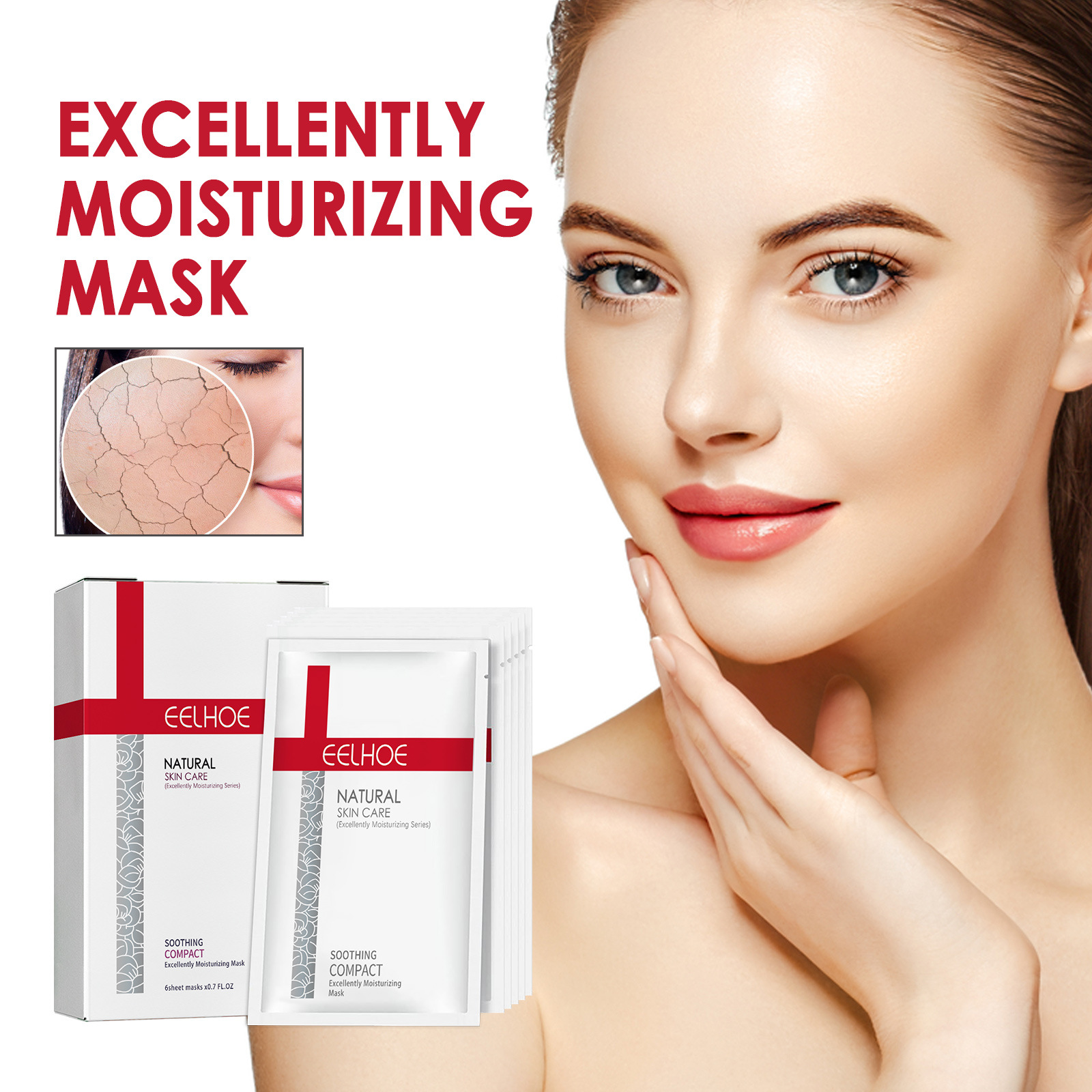 Eelhoe Moisturizing Mask Skin Care Deep Hydrating Refreshing Transparent Lifting Firm Repair Dry Skin
