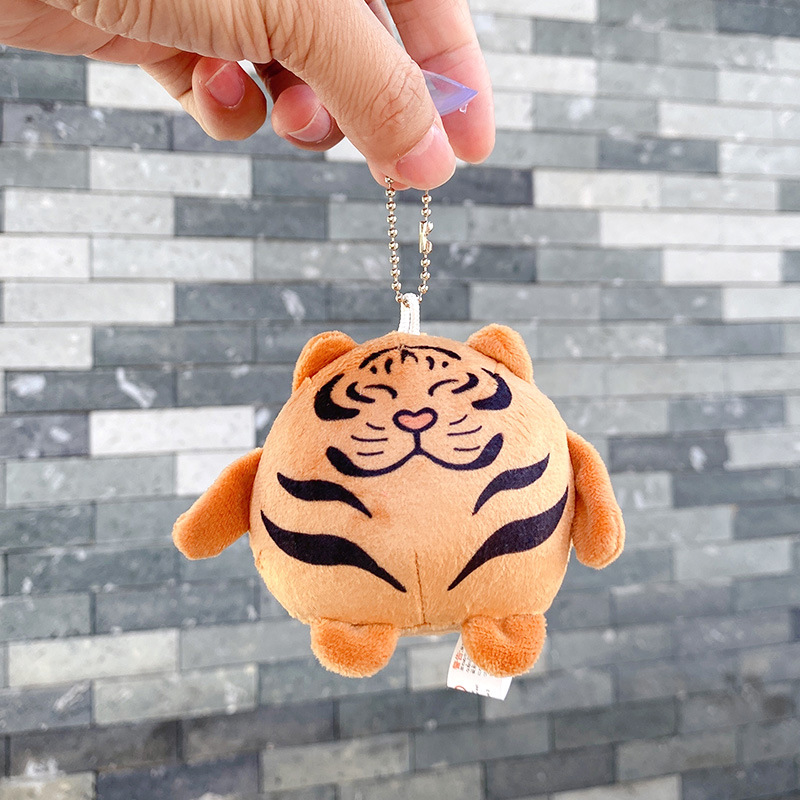 可爱老虎卡通吉祥物毛绒玩偶公仔挂件小老虎背包钥匙扣书包包挂饰