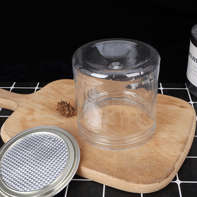 水晶盖易拉罐厂家现货螺旋盖易撕罐食品干果茶易拉盖透明密封罐