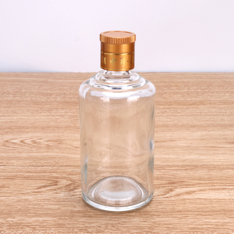 100ml白酒瓶 家用分装瓶 药酒瓶 带盖空酒瓶试饮装小酒瓶透明玻璃