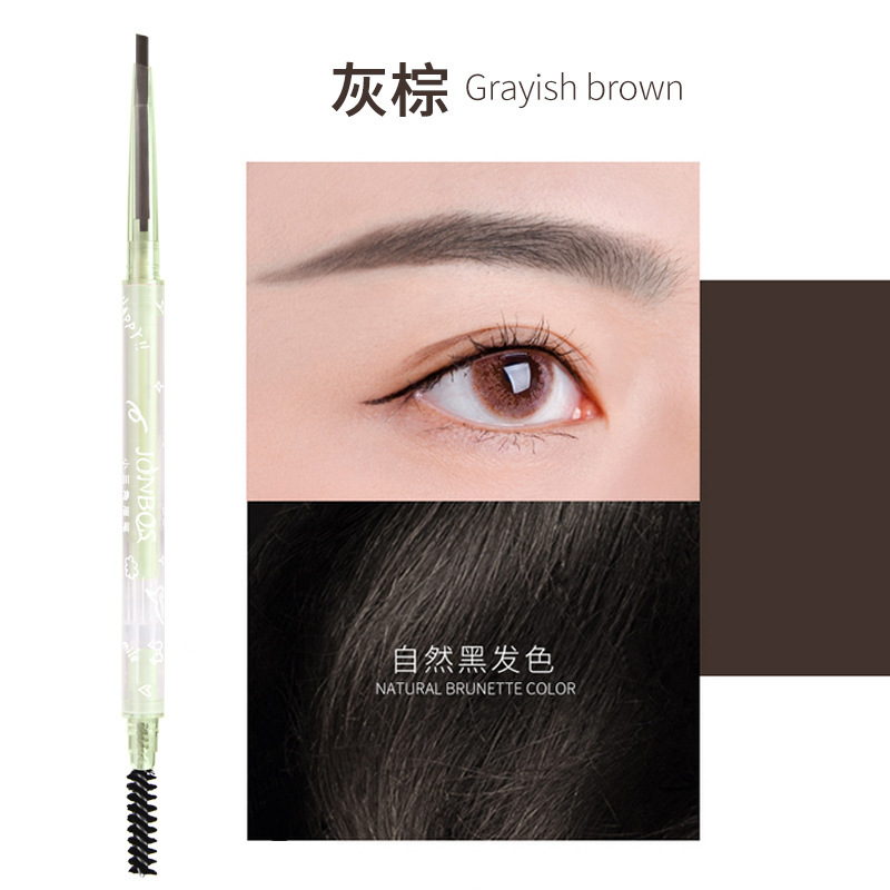 Jiao Bo Silk 2021 New Eyebrow Pencil Brown Transparent Double Head Extremely Thin Machete Novice Waterproof Sweat-Proof Long Lasting Fadeless