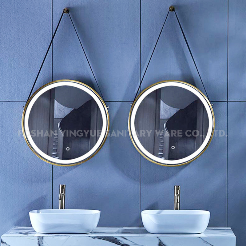 智能镜子浴室镜led灯镜铝框壁挂发光镜卫浴镜皮带吊镜除雾镜定制