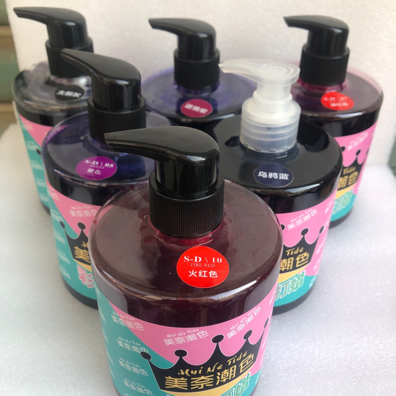 有望美奈头发打蜡膏蓝灰棕色闷青色抛光护理胶锁色染色剂蜡染发膏