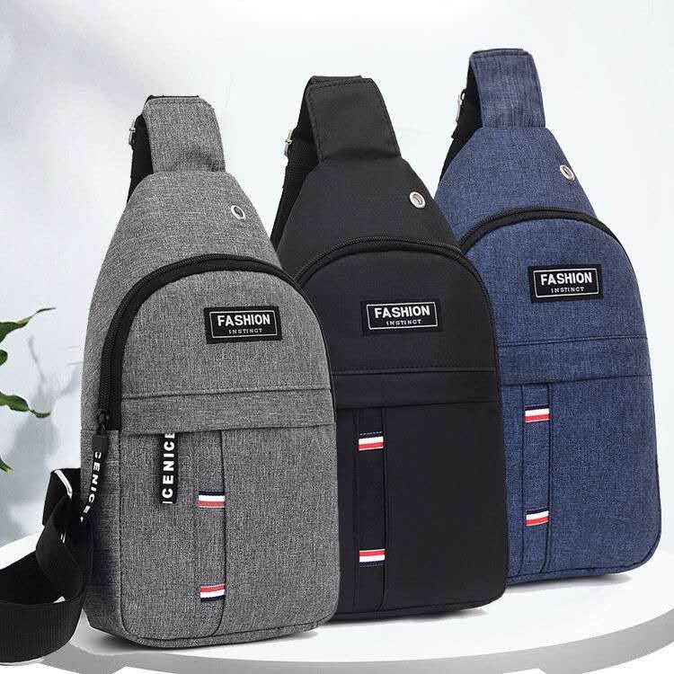 Chest Bag Men's 2021 New Casual Korean Style Oxford Cloth Trendy Sports Small Bag Shoulder Messenger Bag Canvas Backpack Men's Bag