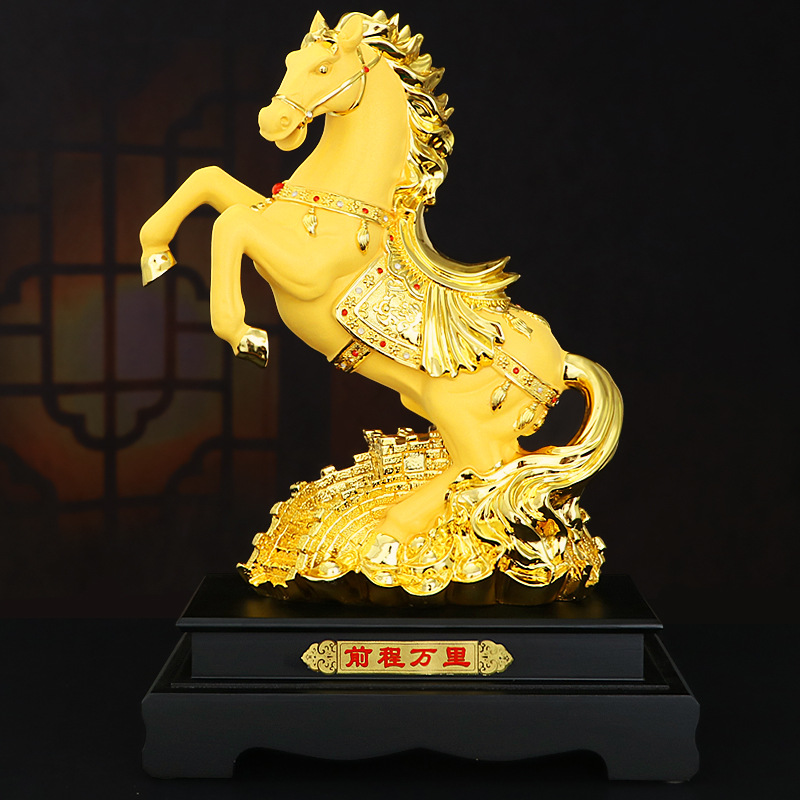 金马摆件 生肖工艺品家居装饰品客厅办公室桌面公司开业礼品