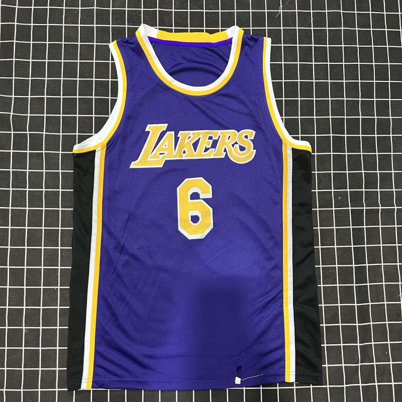 湖人队6号詹姆斯球衣 23号勒布朗 城市版黄色版紫色 奖励版黑色