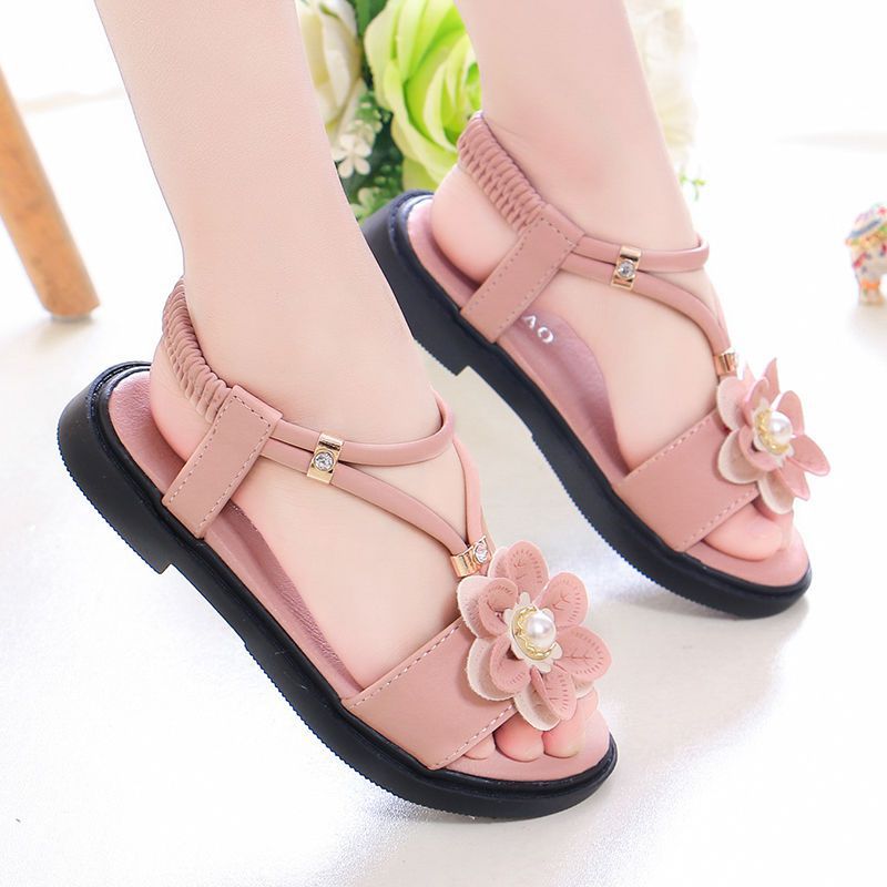 女童凉鞋2021新款夏季时尚小公主女孩鞋子儿童宝宝罗马软底凉鞋子