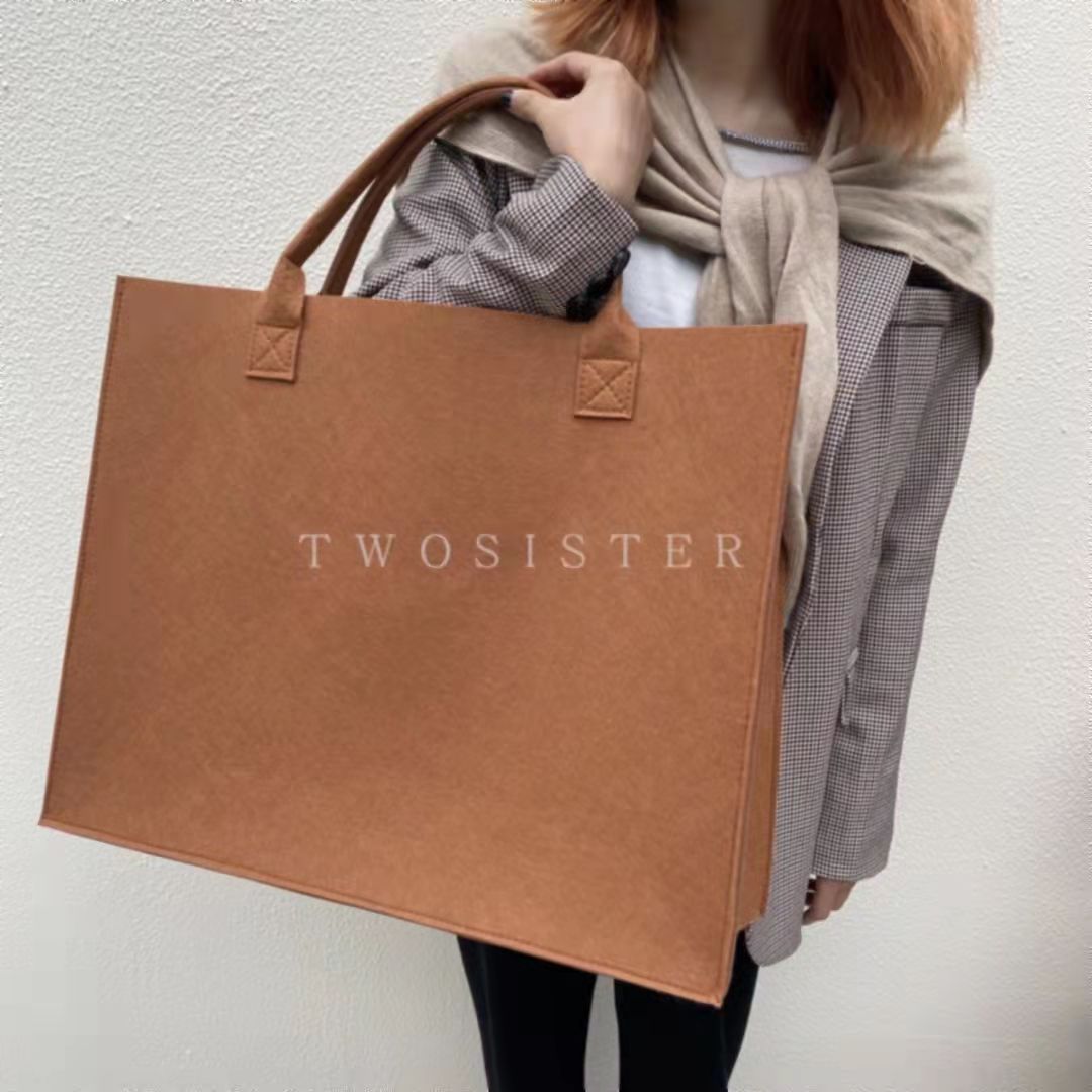 Tote Felt Bag Handbag Fashion Versatile Creative Large Capacity Shopping Bag Gift Bag Storage Bag Printed Logo