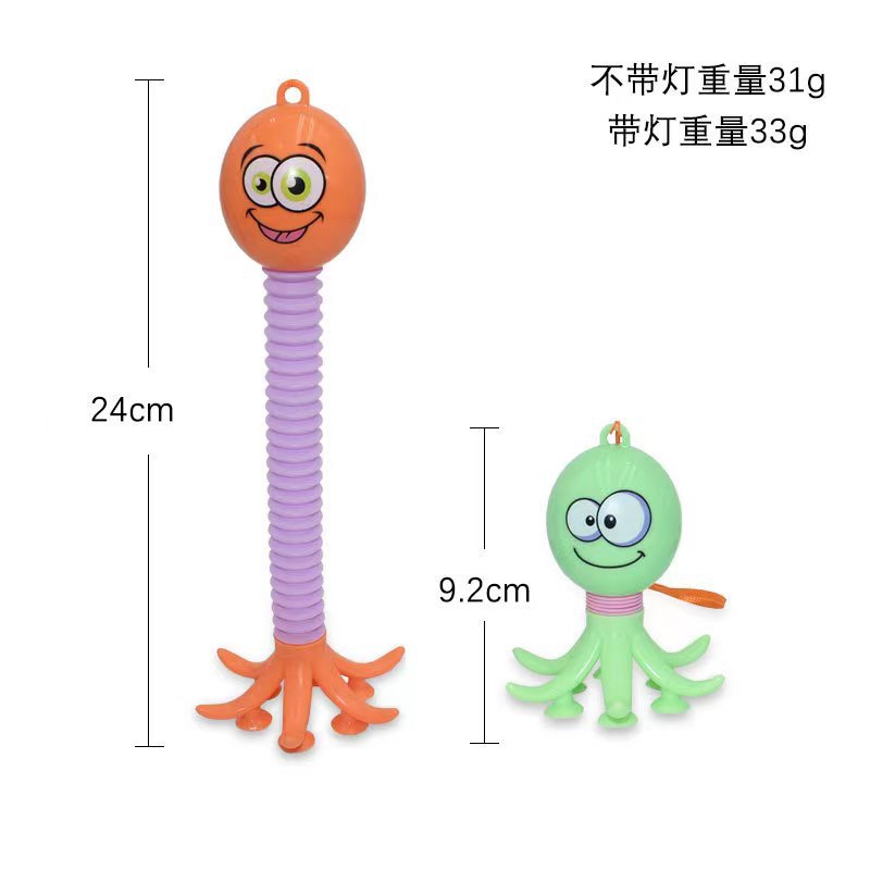 New Octopus Stretch Tube Sucker Light-Emitting Mobile Phone Bracket Variety of Shapes Extension Tube Toy Shape Changeable Cute