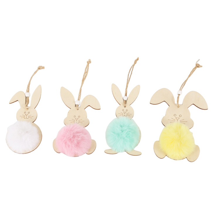 Cross-Border Easter Decorations Bunny Pendant Party Supplies Home Decoration Easter Egg Plush Pendant